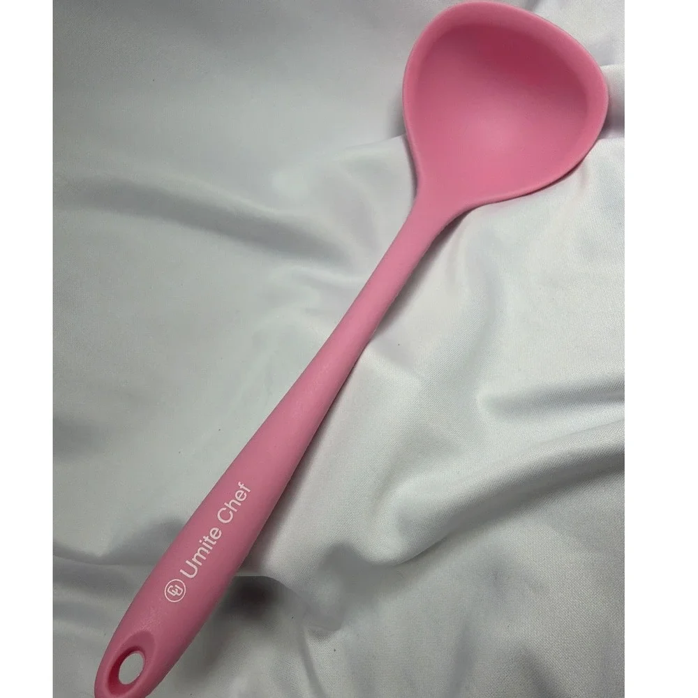 Umite Chef Silicone Soup‎ Ladle Kitchen Utensil Pink Heat Resistant One Piece OS